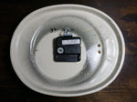 1970s MIDCENTURY Ceramic Battery CLOCK by Meister Anker, Eastgermany GDR