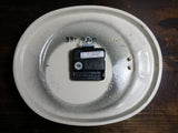 1970s MIDCENTURY Ceramic Battery CLOCK by Meister Anker, Eastgermany GDR