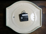 Ocean-Green Black 1970s midcentury ceramic relief battery WALL CLOCK Westgermany