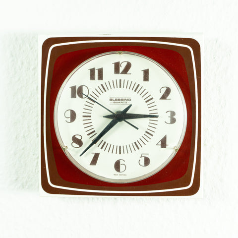 1970s Westgerman Midcentury Plastic Battery Clock By Blessing
