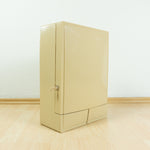 1970s milk coffee color BATHROOM MEDICINE CABINET, Lock and 2 Drawers