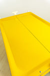 Egg Yolk Yellow 1980s FOLDABLE SERVING TROLLEY, Formica Bar Cart