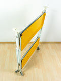 Egg Yolk Yellow 1980s FOLDABLE SERVING TROLLEY, Formica Bar Cart