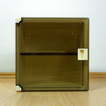 1970s Square MEDICINE CABINET Smoked Acrylic Door, 1 of 4
