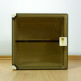 1970s Square MEDICINE CABINET Smoked Acrylic Door, 1 of 4