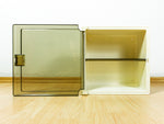 1970s Square MEDICINE CABINET Smoked Acrylic Door, 1 of 4