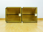 1970s Square MEDICINE CABINET Smoked Acrylic Door, 1 of 4