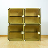 1970s Square MEDICINE CABINET Smoked Acrylic Door, 1 of 4