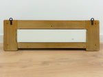 GERMAN Vintage Wooden KITCHEN SHELF, Antique Towel Holder With Ceramic Tiles