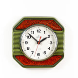 Fancy 1970s High-Quality Midcentury Ceramic WALL CLOCK by JUNGHANS