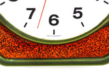 Fancy 1970s High-Quality Midcentury Ceramic WALL CLOCK by JUNGHANS