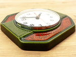 Fancy 1970s High-Quality Midcentury Ceramic WALL CLOCK by JUNGHANS