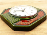 Fancy 1970s High-Quality Midcentury Ceramic WALL CLOCK by JUNGHANS