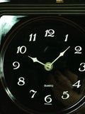 Original 1980s Glossy Black Vintage CERAMIC WALL CLOCK Westgermany