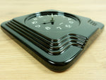 Original 1980s Glossy Black Vintage CERAMIC WALL CLOCK Westgermany