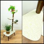 Original 1950s Five TIER PLANT STAND vanilla-beige white pattern Formica surface
