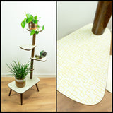 Original 1950s Five TIER PLANT STAND vanilla-beige white pattern Formica surface