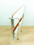 Iconic Orange 1970s FOLDABLE SERVING TROLLEY Bar Cart | Midcentury Folding Trolley