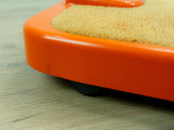 ORANGE 70s Midcentury Mechanical BATHROOM SCALE With Plush Cover By Soehnle Westgermany