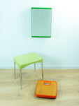 1970s Vintage Mint GREEN Plastic Bathroom STOOL Italian Design by CM