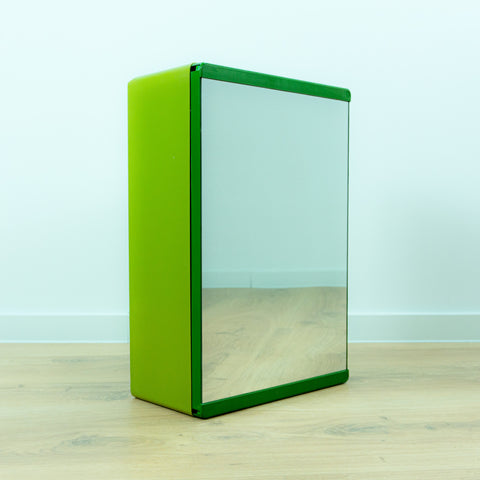 1970s Green Mirrored BATHROOM MEDICINE Cabinet by Pneumant GDR