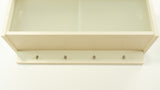 Cute 1950s vintage KITCHEN CABINET, frosted glass sliding doors