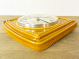 Mustard Yellow Ocre Ceramic Wall Clock 70s – Vintage MCM West Germany