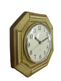 Kienzle Wall Clock 70s Ceramic Sand Brown – Mid Century Vintage Germany