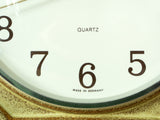 Kienzle Wall Clock 70s Ceramic Sand Brown – Mid Century Vintage Germany