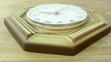 Kienzle Wall Clock 70s Ceramic Sand Brown – Mid Century Vintage Germany