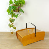 1960s Minimalist Wooden Sewing Box – Mid Century Jewelry Storage