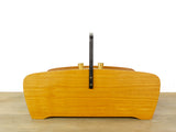 1960s Minimalist Wooden Sewing Box – Mid Century Jewelry Storage