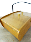 1960s Minimalist Wooden Sewing Box – Mid Century Jewelry Storage