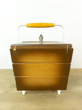1960s Wooden Cantilever Sewing Box – Mid Century Jewelry Storage Box