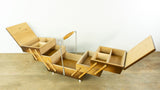 1960s Wooden Cantilever Sewing Box – Mid Century Jewelry Storage Box