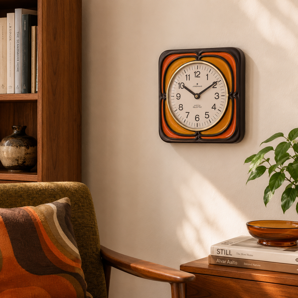 Original 70s Junghans Ceramic Wallclock - Westgerman Midcentury