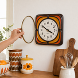 Original 70s Junghans Ceramic Wallclock - Westgerman Midcentury Decor