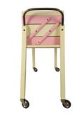 1960s wooden MIDCENTURY SEWING CART Nightstand cantilever style
