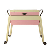 1960s wooden MIDCENTURY SEWING CART Nightstand cantilever style