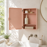 1960s Dusky Pink Italian Design BATHROOM Medicine CABINET by CM Torino