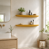 1970s Midcentury Curry Colored Floating Ceramic Bathroom Shelf
