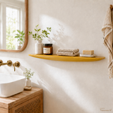 1970s Midcentury Curry Colored Floating Ceramic Bathroom Shelf