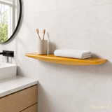 1970s Midcentury Curry Colored Floating Ceramic Bathroom Shelf
