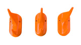 Original 1970s Orange Midcentury Plastic Hooks for Wall Mounting - 1 of 18