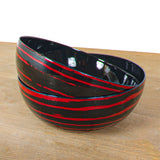 Pair of Rare Cathrineholm Saturn Enamel Bowls 14cm – Black Red 1958