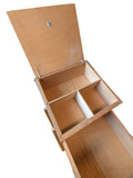 1960s Wooden Cantilever Sewing Box with Arched Silver-Tone Handle