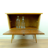 1950s Bicolor Midcentury TEAK WOOD CREDENZA Sideboard Cabinet