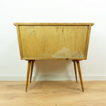 1950s Bicolor Midcentury TEAK WOOD CREDENZA Sideboard Cabinet