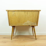 1950s Bicolor Midcentury TEAK WOOD CREDENZA Sideboard Cabinet
