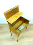 1960s Wooden Midcenturymodern NIGHTSTAND SEWING CART Side Table